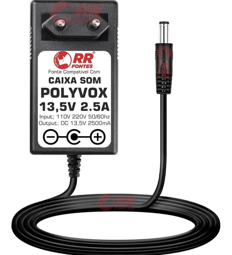 Fonte Dc 13,5v Para Caixas Amplificada Bazuka Polyvox Xb-860