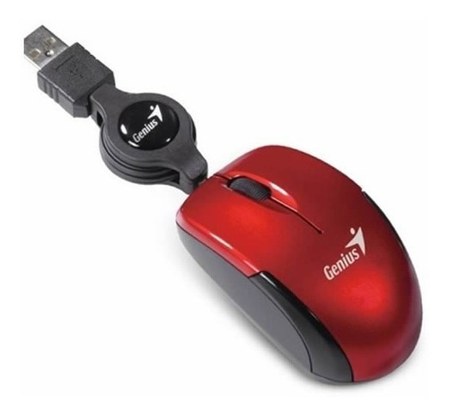 Mouse Genius Micro Traveler De Cable Retráctil