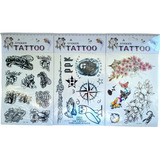 Tatuajes Temporales  Tattoos  Autoadhesivos X 3 Unidades