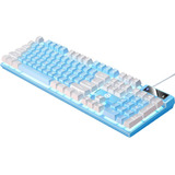 Teclado Mecánico Con Cable Para Juegos Con Azul Blanco