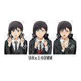 Sticker 3d Movimiento Anime Chainsaw Man Kobeni Pochita Denj