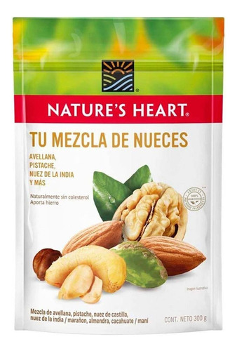Nature's Heart Mezcla De Nueces Naturales Sin Colesterol De 300g