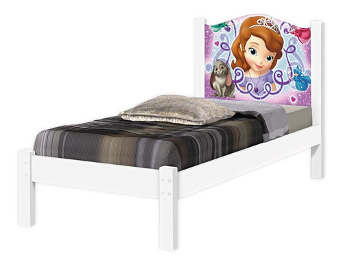 Cama Solteiro Princesa Sofia Infanti C/ Colchão, Cama Menina