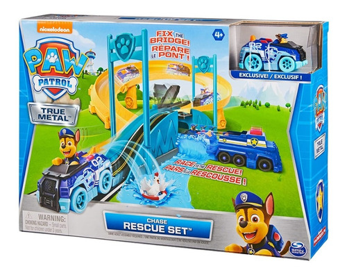 Paw Patrol Pista De Rescate De Chase True Metal