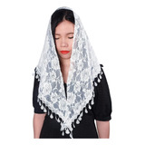 Mantilla Triangular Mass Veil, Velo De Encaje Triangular 111