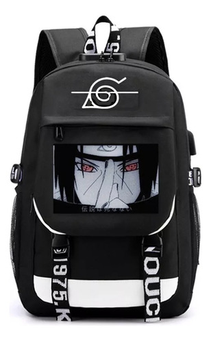 Mochila Casual Anime Uchiha Itachi Naruto Cool Fashion Color Negro