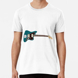 Remera Fender Jazzmaster Surf Guitarra Océano Turquesa Premi