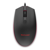 Mouse Gamer Multilaser 2400 Dpi Led 7 Cores Preto