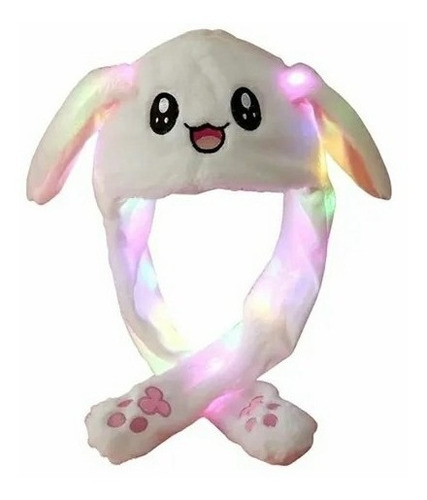 Gorro De Conejo Cálido Luminoso Led Gorras Para Mujer Moda