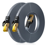 Ariskeen Cable Ethernet Cat 8 De 10 Pies, Paquete De 2, Cabl