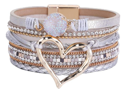 Renyilin, Pulsera Envolvente Para Mujer, Brazalete De Cuero 