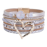 Renyilin, Pulsera Envolvente Para Mujer, Brazalete De Cuero 