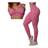 Conjunto Legging Walk Empina Bumbum + Top Bio Rosa Moving