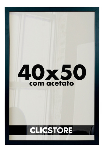 Moldura 40x50 Com Acetato Quadros Poster Foto Casa Parede Cor Preto