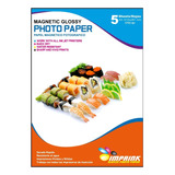 Papel Imantado 5 Hojas Tamaño A4 Magnetico Marca Imprink