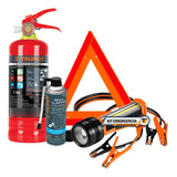 Kit Emergencia Seguridad Extintor Literna Auto + Accesorios