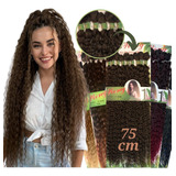 Cabelo Cacheado 100%orgânico Longo 75cm Brazilian Hair+brind