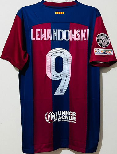 Jersey Barcelona 2024 Champions Local Robert Lewandowski