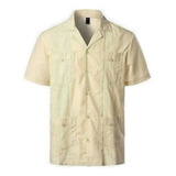 Camisa Hombre Manga Corta Cubano Guayabera