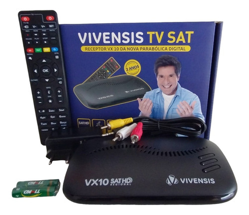 Receptor Digital Tv Livre Vivensis Smart Led Nova Parabólica