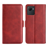 Capa De Couro Magnética De Dois Lados Para Oppo Realme C30 4