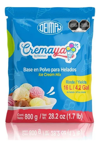 Base En Polvo Deiman Para Helados Cremaya 800 G