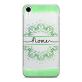 Capa De Celular Mandala Verde Com Nome