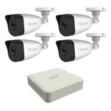 Hilook Kit De Video Vigilancia Ip 2 Mp Con Nvr De 4 Canales Con 4 Puertos Poe + 4 Cámaras Ip Bala Con Protección Ip67 Para Uso Exterior + 30mts. De Ir Para Vision Nocturna Modelo Kip2mp/4b