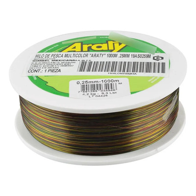 5 Hilos De Pesca Multicolor  Araty  100m .60mm Gim  Ecom | Meses sin interés