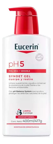 Syndet Gel Ph5 Cuerpo Y Rostro 400ml Eucerin