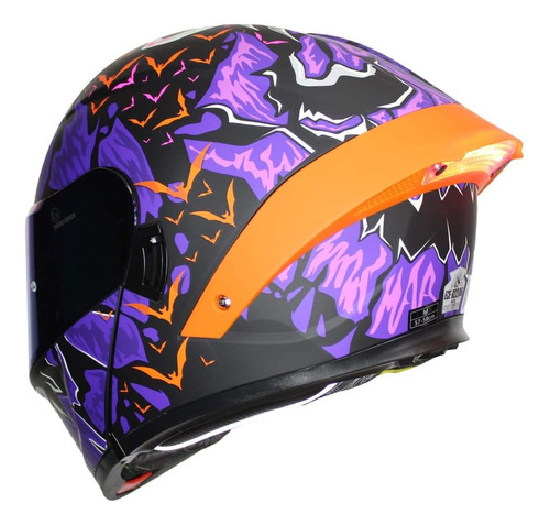 Casco A Helmet Abatible Certificado Ece Purple Spell Mate S