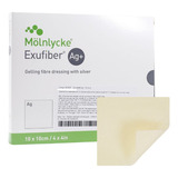 Curativo Exufiber Ag+ Com Prata Molnlycke 10x10cm 1un