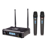 Sistema 2 Micrófonos Inalámbricos Skp Uhf-600 Pro