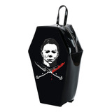 Halloween 2 Michael Myers Crossed Knives Ataúd Mochila