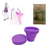 Kit Copa Menstrual Magga Cup + Urinal Mujer Parada + Vaso