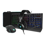 Kit Gamer Pichau Netuno 4x1, Teclado+mouse+headset+mousepad Cor Do Mouse Preto Cor Do Teclado Preto