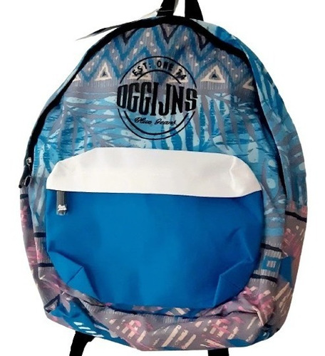 Mochila Oggi Azul Pañalera Trabajo Escolar Gym Antireflejant