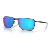 Óculos De Sol - Oakley - Ejector - Oo4142 16 58 Cor Da Armação Preto Cor Da Haste Preto Cor Da Lente Safira Polarizado Prizm Desenho Retangular