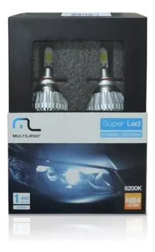 Lâmpada Super Led Multilaser - Kit Hb4 6200k Alto Brilho