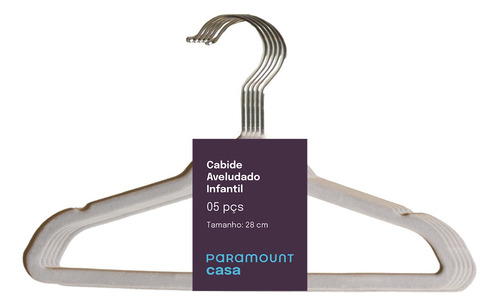 Kit Com 5 Cabides Cabide Infantil De Veludo Preto Ou Bege