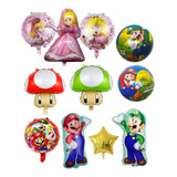 Globos Super Mario Luiggi Princesa Peach Toad Champignon