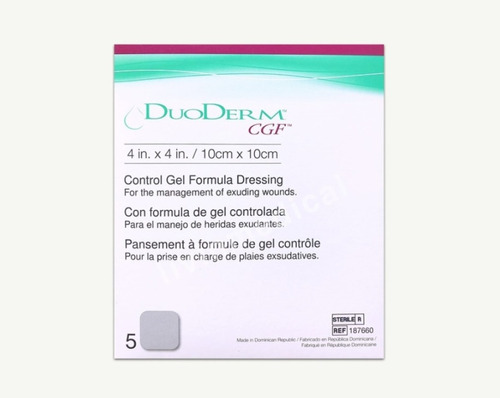 Duoderm Cgf Parche Hidrocoloide Grueso 10x10 Cm Caja 5 Pzas