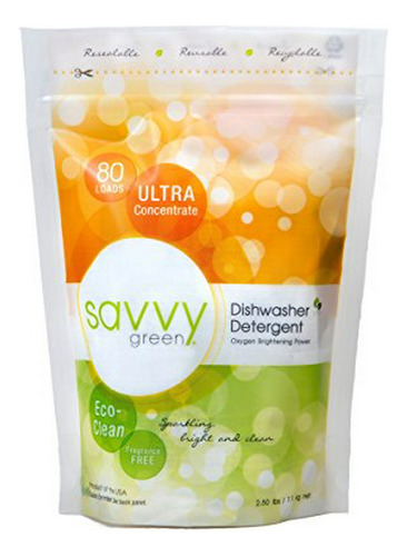 Detergente Lavavajillas Ecológico Savvy Green 2.5 Lb.