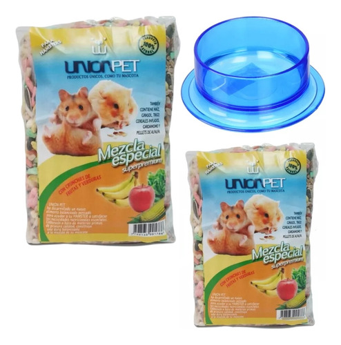 Comedero Bebedero Cobayos Hamster Alimento Acrilico Small