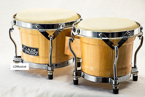 Bongos De Madera Natural  Alde Audio 7 Y 8 Envio Full 