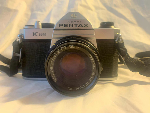 Cámara Fotográfica Pentax K1000 35mm + Teleobjetivo + Flash