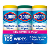 Toallitas Desinfectantes Clorox  Pack 3 Importadas 