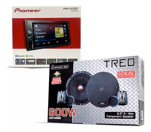 Estereo Pantalla Pioneer + Set De Medios Treo