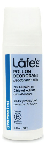 Desodorante Natural Roll-on Unscented 88ml-lafe's