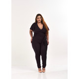 093 - Conjunto Calça E Cropped Manga Flare Plus Size